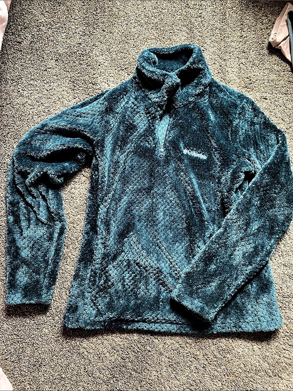 Columbia Women's Fire Side II Quarter Zip Fleece Pullover Blue Medium